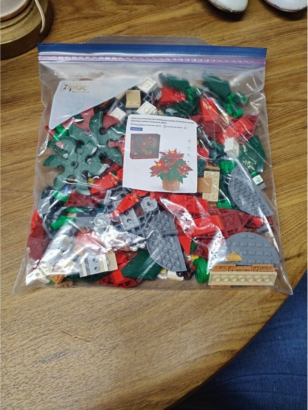 LEGO Botanicals: Poinsettia 10370 Incomplete No Manual Or Box